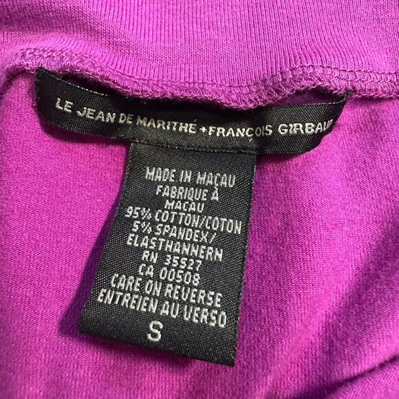 Y2k purple off the shoulder top with black contrast stitching. - Picture 8 of 8